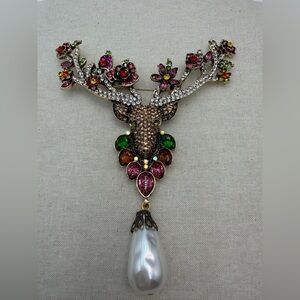 Daus Inspired Rhinestone Deer brooch